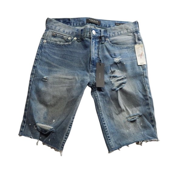 Jean Shorts Mens 28 PacSun Cut Off Distressed Denim Blue - Picture 1 of 10